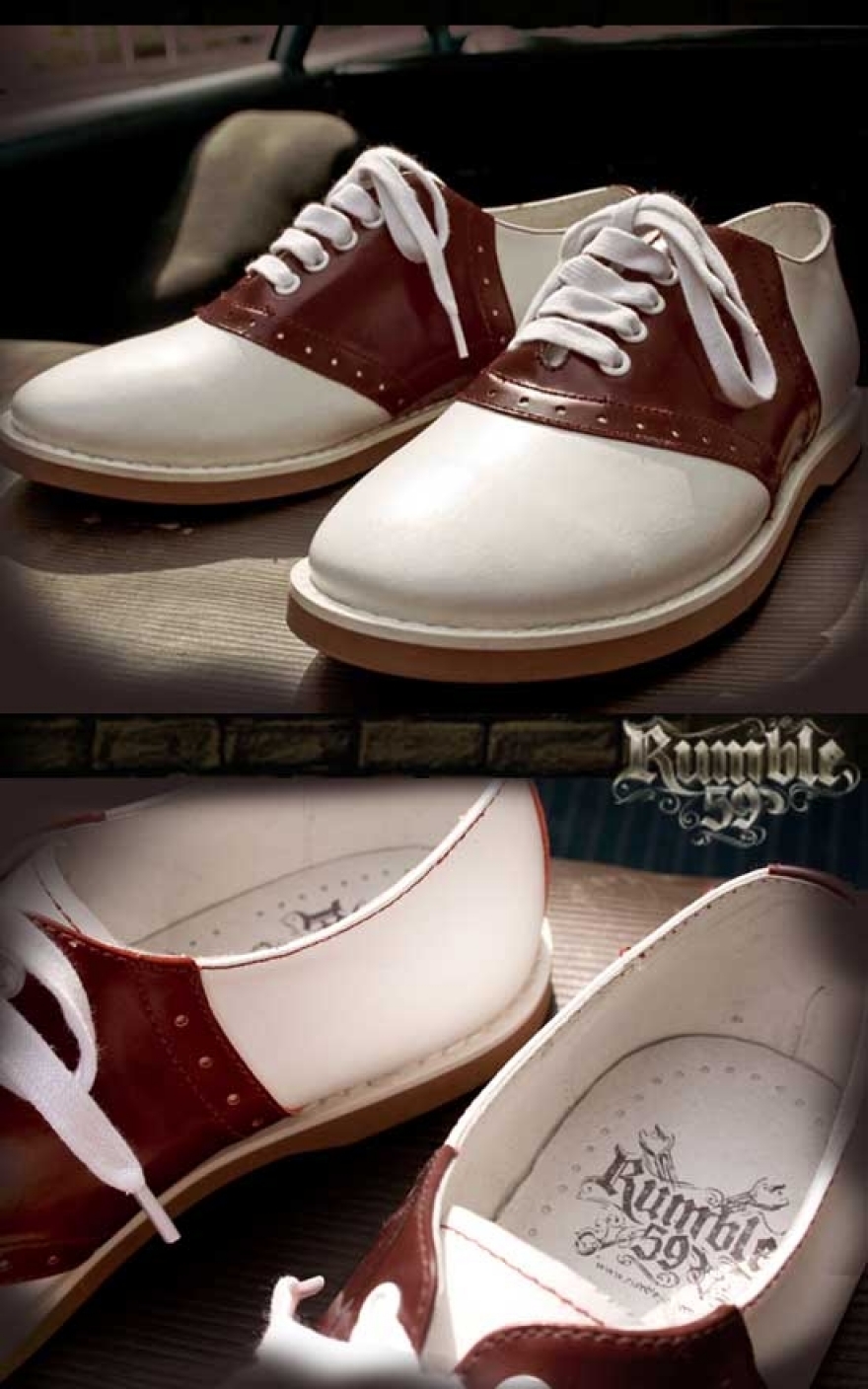 Rumble59 Saddle Shoes for Ladies Red Wine