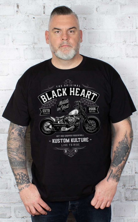 Black Heart T-Shirt - Moto Kult