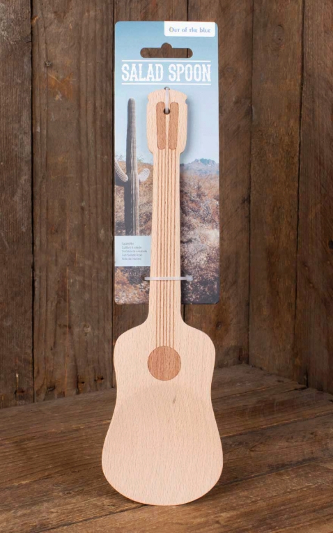 Wood salad spoon guitar
