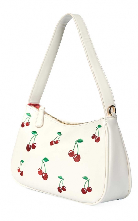Banned Handbag Wild Cherry, white