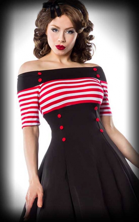 Belsira Sailor Swing Dress Lily with stripes