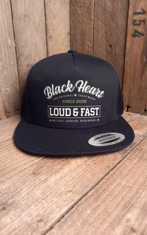 Black Heart Trucker Cap - Loud and Fast