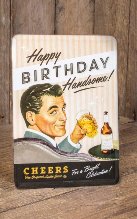Blechpostkarte - Happy Birthday Man