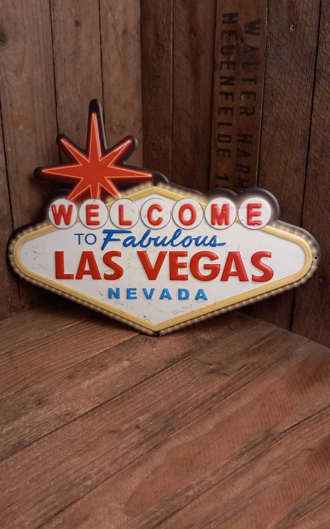 Plaque en mtal Las Vegas