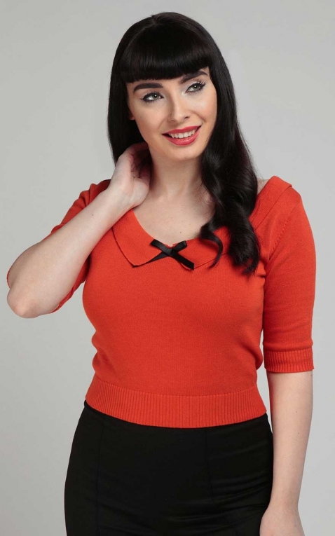 Collectif Ladies Shirt | Pullover Babette, orange