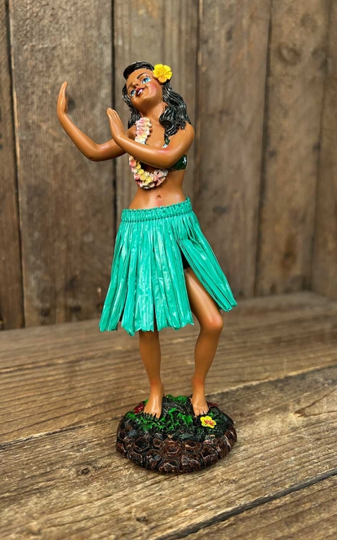 Armaturenbrettfigur | Dashboard Leilani Dancing - Green Skirt