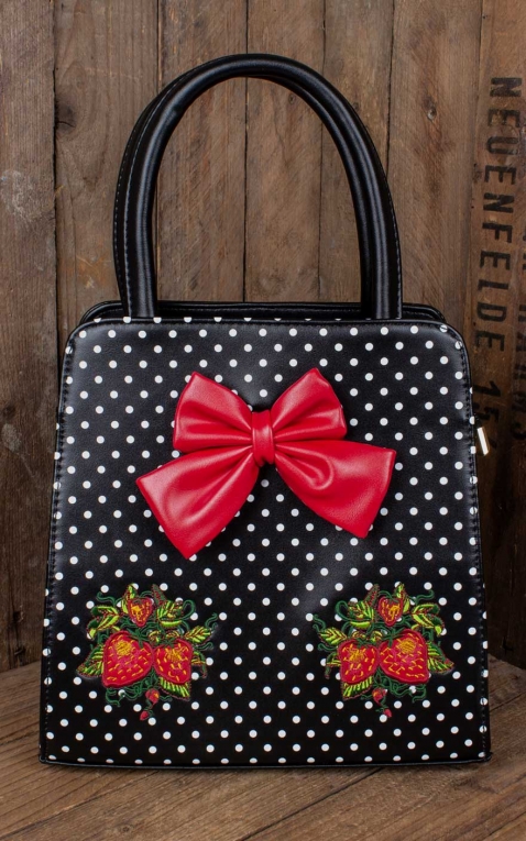 Banned Handbag Fragola Strawberry Polkadot
