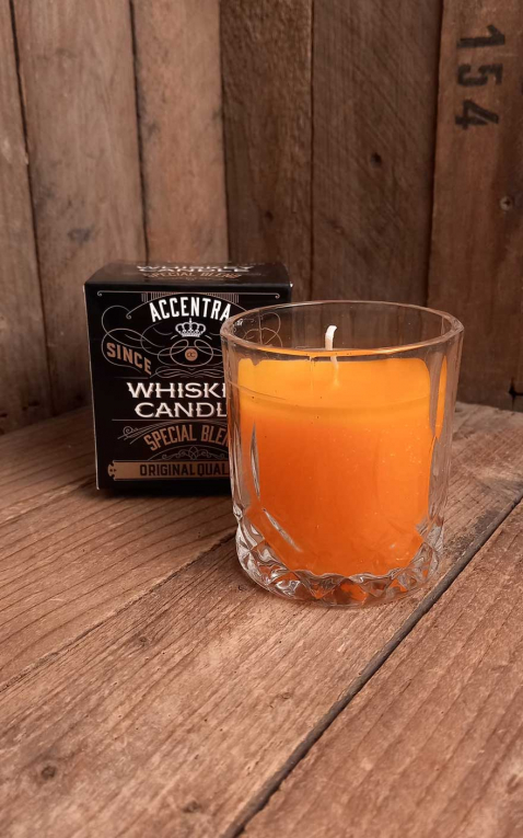 Whiskey scented candle