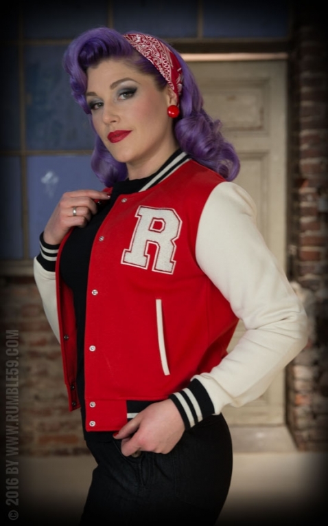 Rumble59 - Sweat College Jacket - rouge