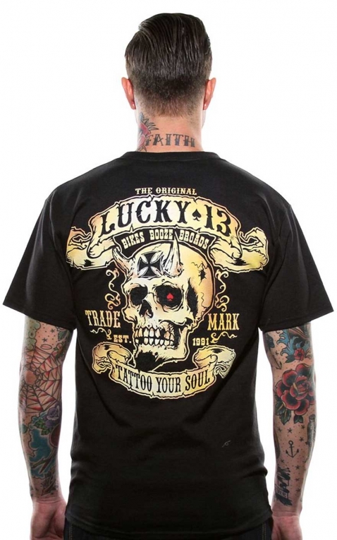 Lucky13 T-Shirt Homme - Booze, Bikes and Broads