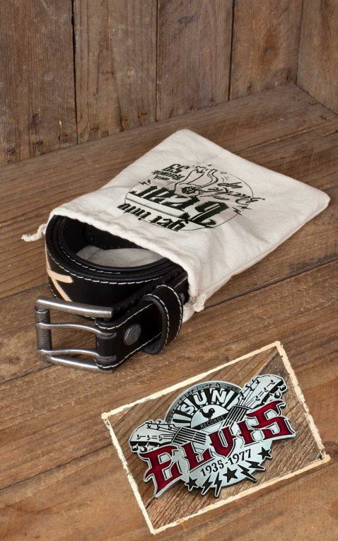 Rumble59 Set Leather belt  Brando black+Buckle The King