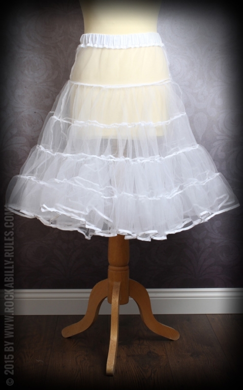 50er Jahre PinUp Petticoat - weiß