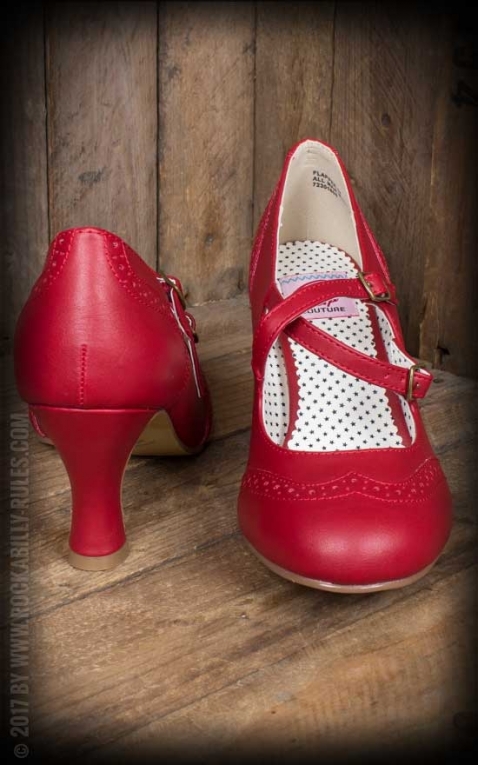 red kitten heels