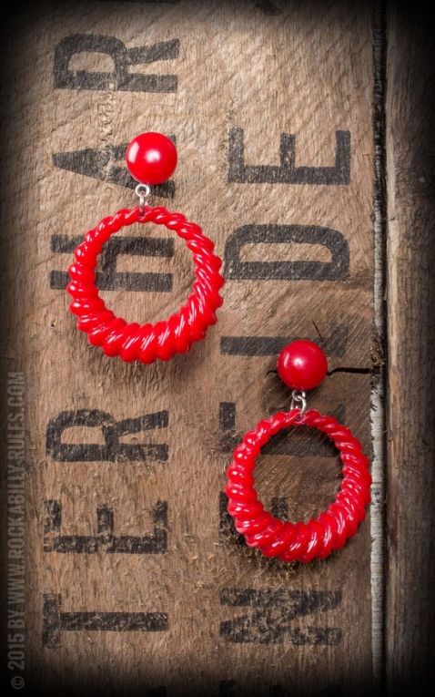 Retro Vintage Earring, red