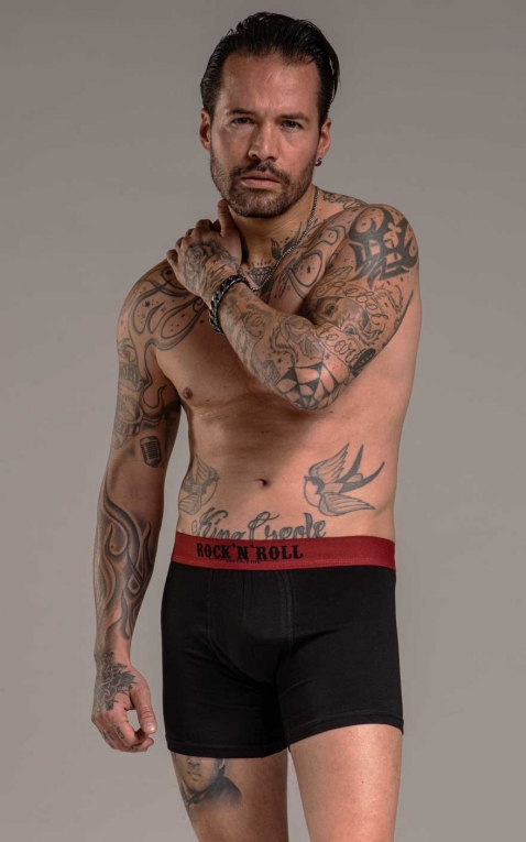 Rumble59 - Boxer shorts RnR Until I die - black/red