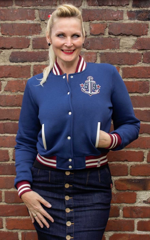 Rumble59 - Sweat College Jacket - Anchors aweigh!