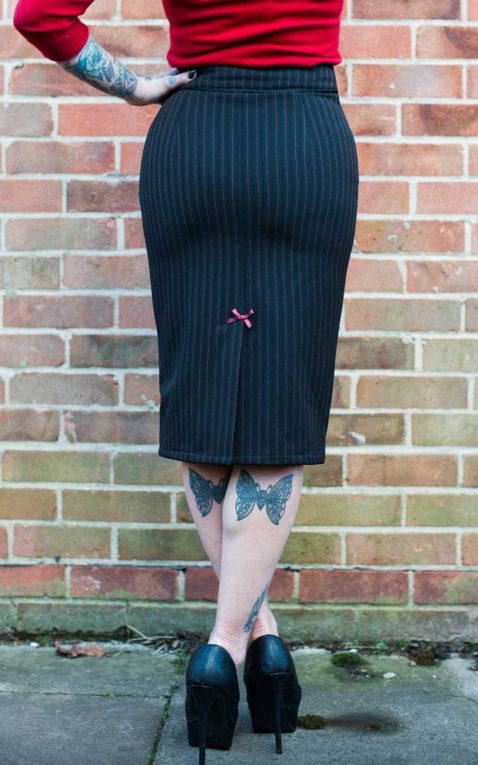 Rumble59 Ladies - Perfect Pencil Skirt - Pinstripe