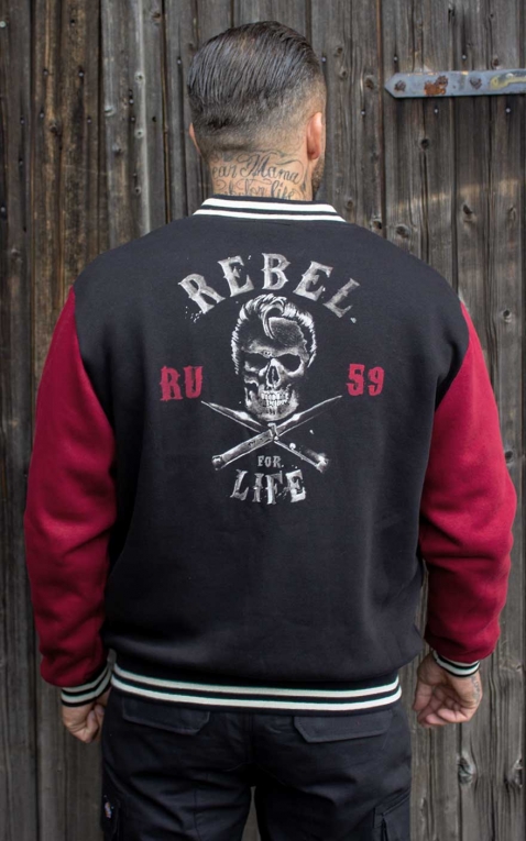 Rumble59 - Male Sweat College Jacke - Rebel for life