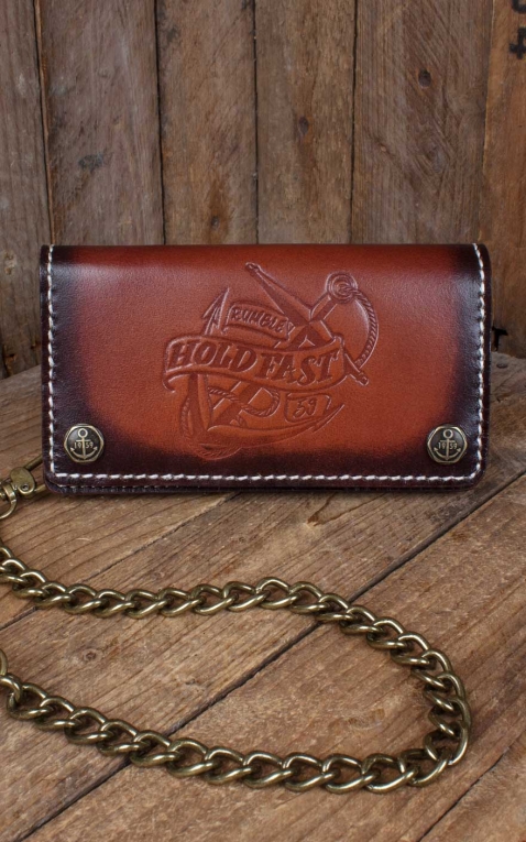 Rumble59 - Leather Wallet Anchor - sunburst handmade