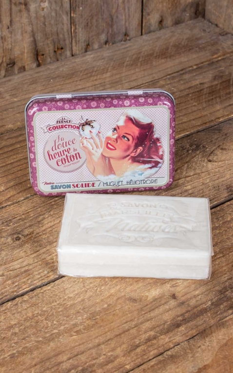 Soap in metal box - La Douceur du coton