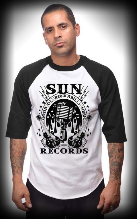 Steady - T-Shirt Homme Raglan Sun Records, 3/4 manches