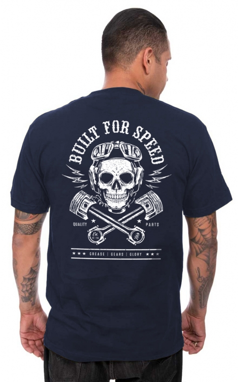 Steady T-Shirt - Built For Speed, navy