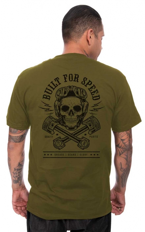 T-Shirt Steady - Built For Speed, vert militaire