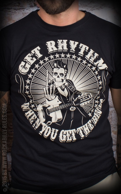 T-Shirt - Rhythm when you get the blues by Mexican Mob. THE shirt for every Rock'n'Roller Rockabilly