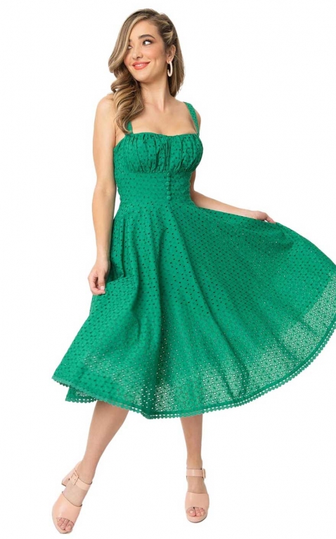 Timeless London Sommer Kleid Valerie, grün