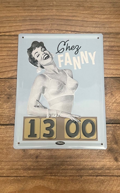 Plaque en Métal Vintage - Chez Fanny, 20 x 15 cm