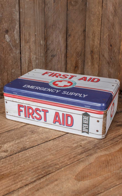 Boîte à provisions plate - First Aid Blue
