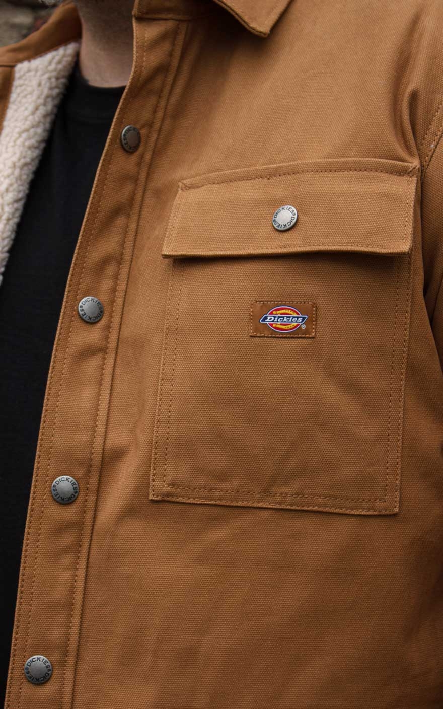Dickies - Duck Canvas Shacket, brown | Rockabilly Rules