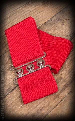 Banned Elastic Pin-Up belt, red