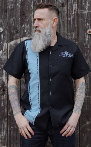 Rock N Roll Worker-Hemd Shirt Herren Greaser Biker Rockabilly HotRod Rocker Git